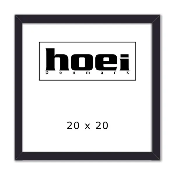 Sort kvadratisk træramme i træ Hoei 111 20x20