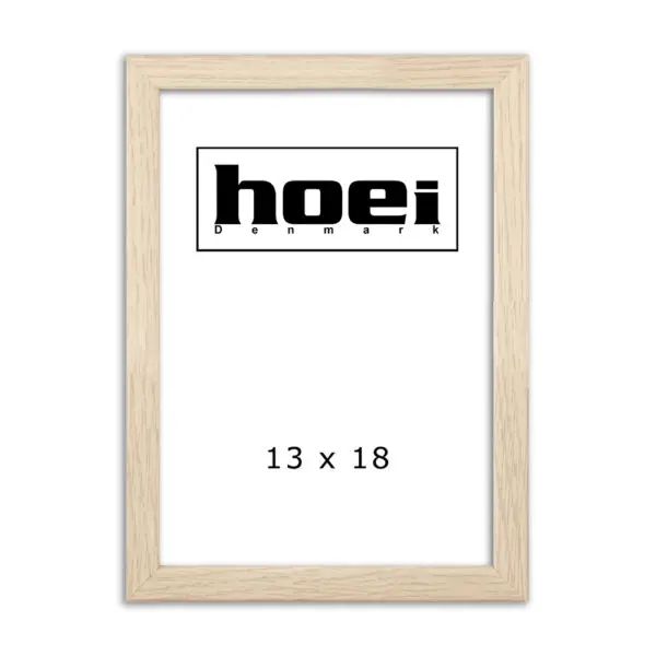 Fotorammei 13x18 cm med ege look og almindelig glas