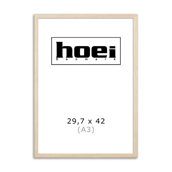 Populær Ege træramme i A3 (29,7x42 cm) med almindelig glas