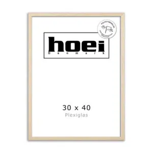 Elegant ege look træramme i 30x40 cm med plexiglas