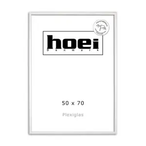 Populær 50x70 hvid ramme med plexiglas til indramning af plakater