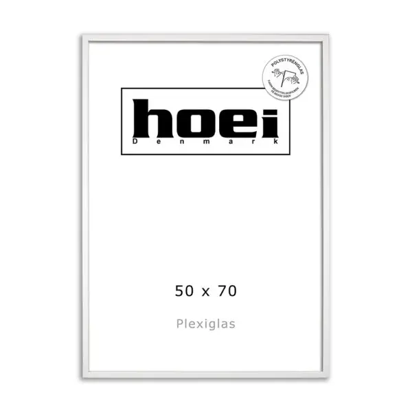 Populær 50x70 hvid ramme med plexiglas til indramning af plakater