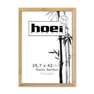 Massiv bambus ramme 29,7x42 A3 plexiglas