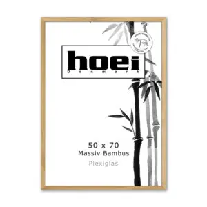 Massiv bambus ramme 50x70 plexiglas
