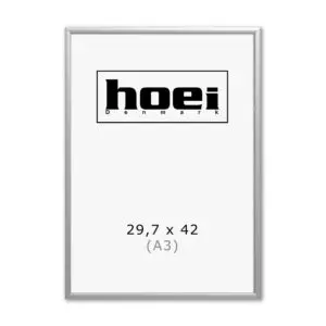 Sølv aluminiums fotoramme i A3 29,7x42