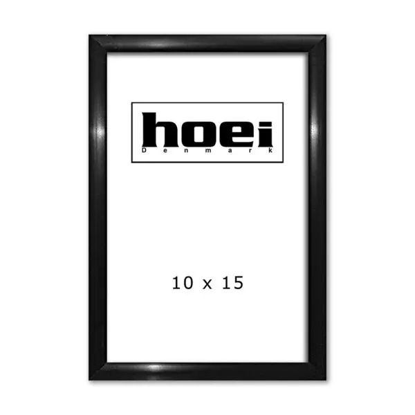 Sort aluminiums ramme - 10x15 cm.
