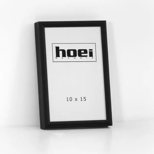 Sort aluminiums ramme - 10x15 cm.