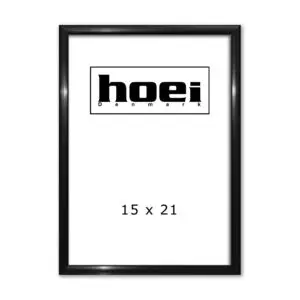 Sort aluminiums ramme - 15x21 cm (A5).