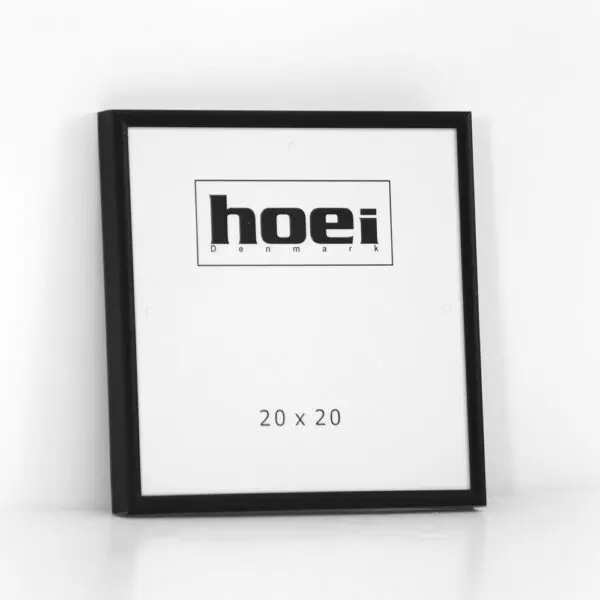 Sort aluminiums ramme - 20x20 cm.