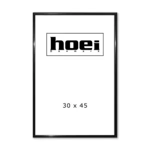 Sort aluminiums ramme - 30x45 cm.