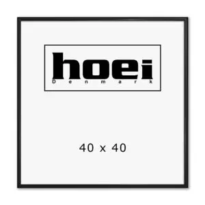 Sort kvadratisk aluminiums ramme - 40x40 cm.