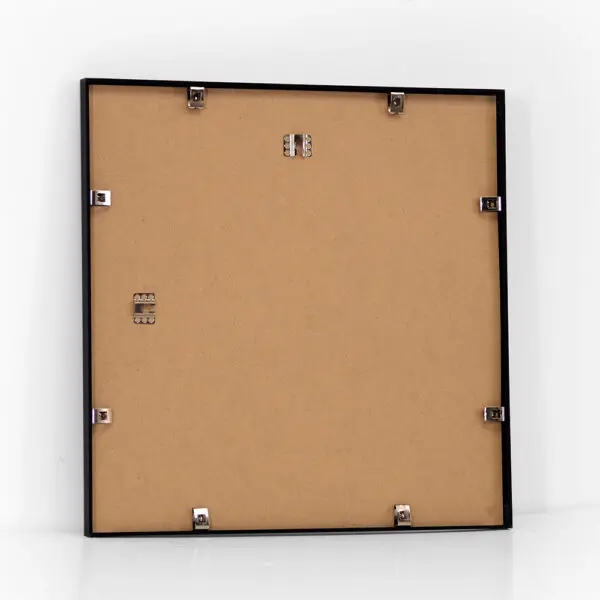 Sort kvadratisk aluminiums ramme - 50x50 cm.