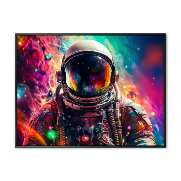 Futuristic Astronaut in AI generated Colorful Galaxy