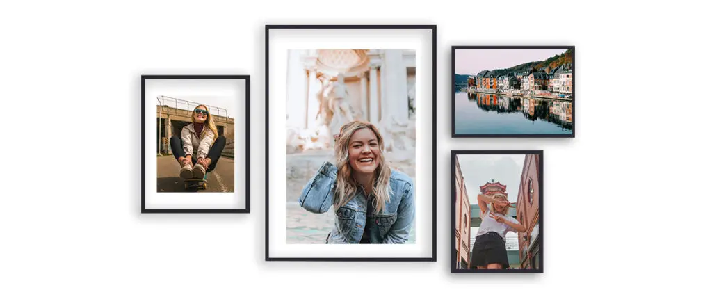 Eksempel på hvordan man kan lave vægbilleder af sine rejsefotos