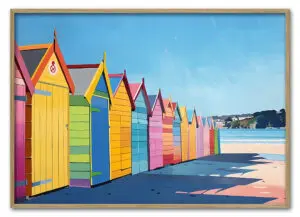Beach Huts in Color Massiv Eg