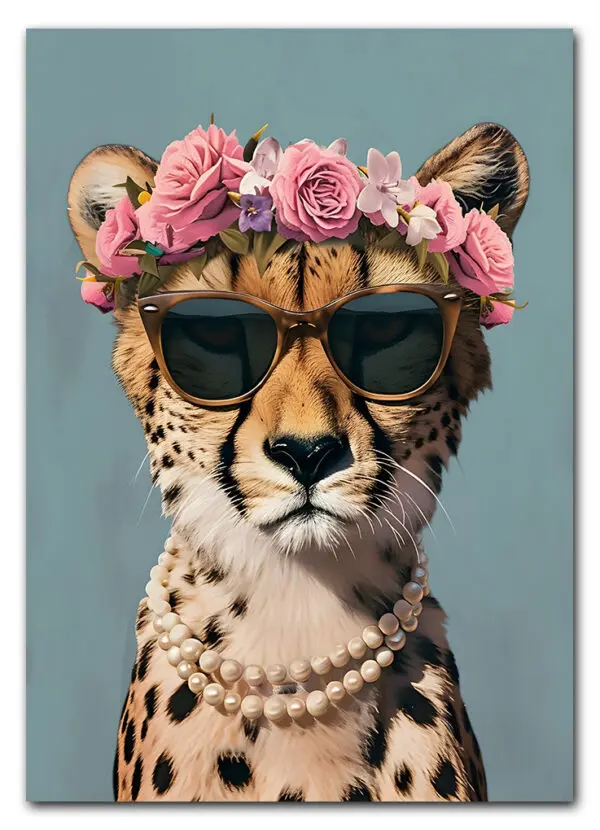 Flower Cheetah Plakat