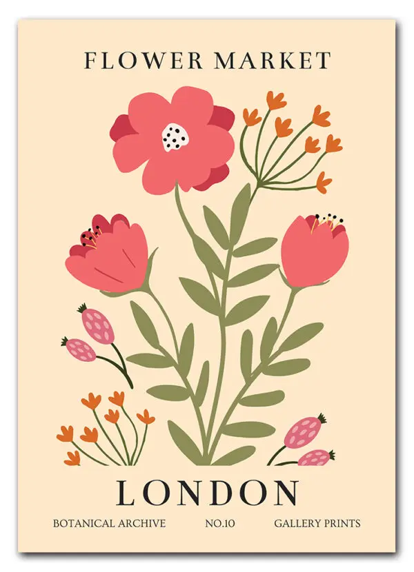 Flower Market London Plakat
