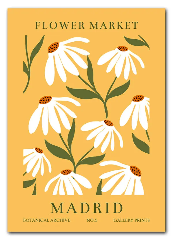 Flower Market Madrid Plakat