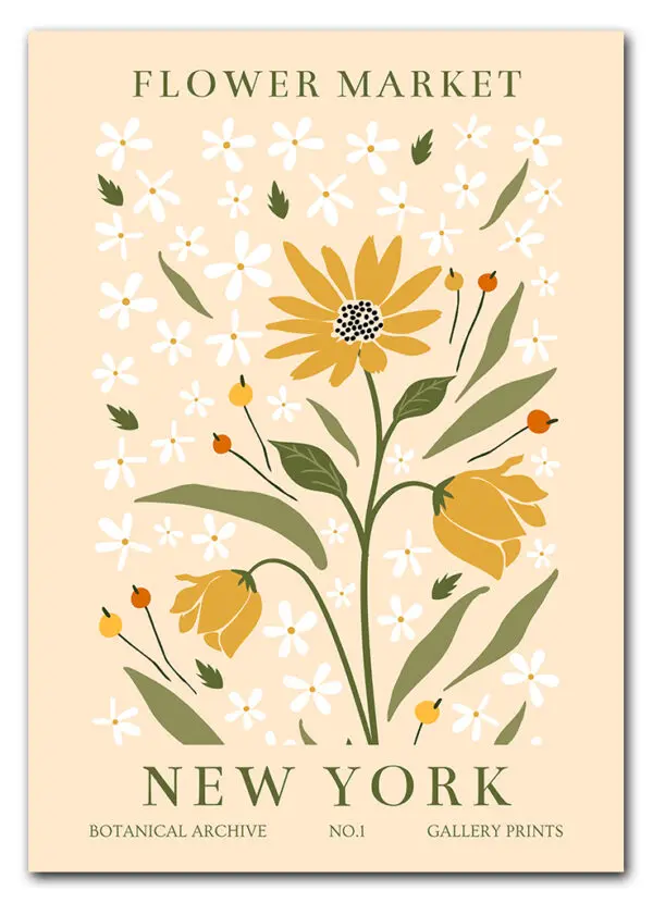 Flower Market New York Plakat