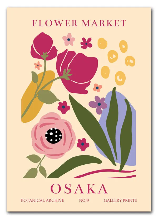 Flower Market Osaka Plakat