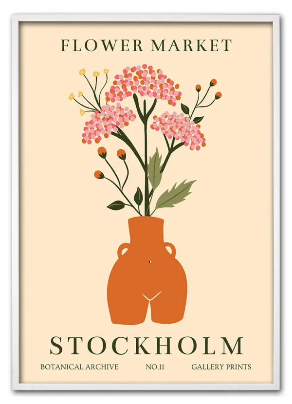 Flower Market Stockholm Hvid