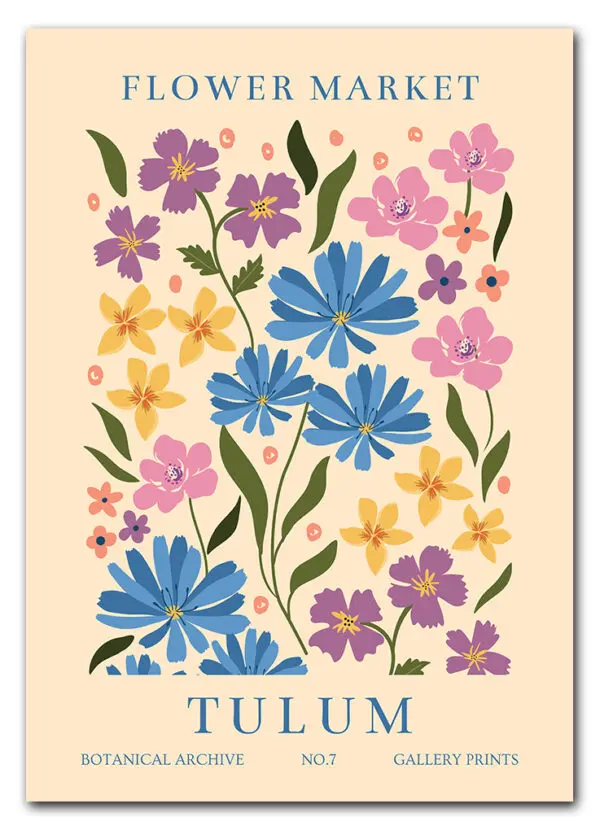 Flower Market Tulum Plakat