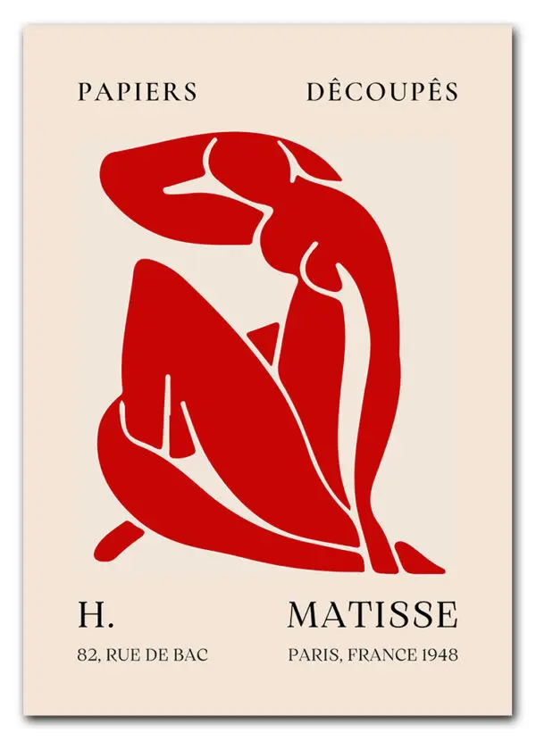 Matisse Cut Outs No. 09 (Red Nude) Plakat