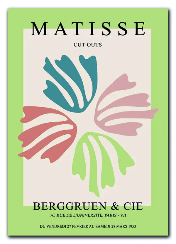 Matisse Cut Outs No. 10 (Floral Fan) Plakat
