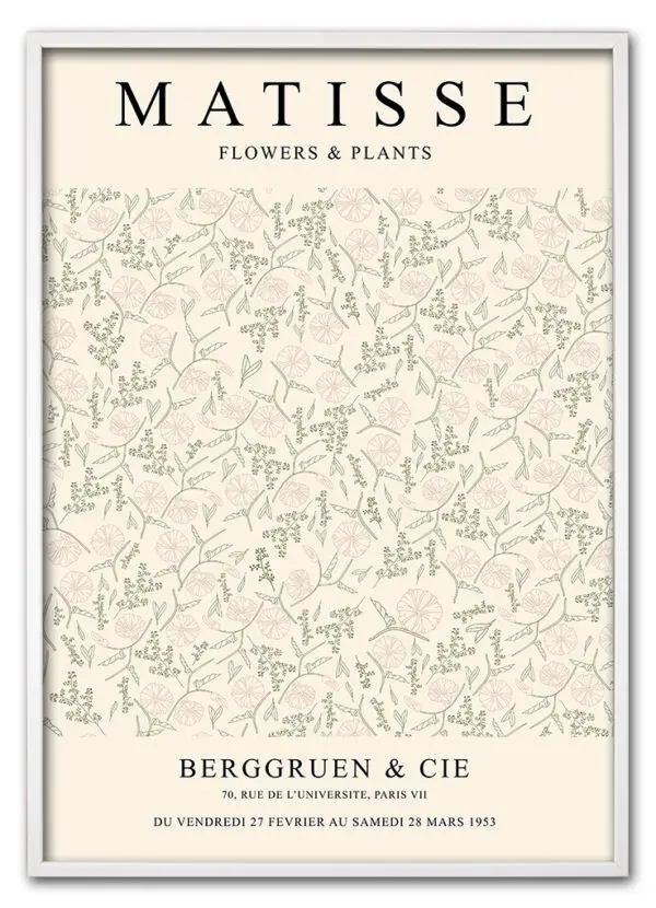 Matisse Flowers & Plants No. 02 Hvid