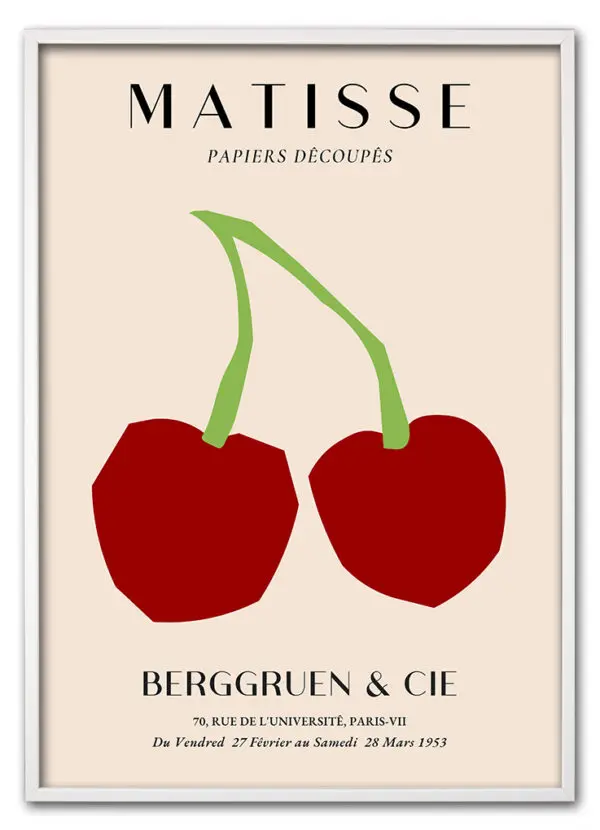 Matisse Fruit Cut Out No. 01 (Cherries) Hvid