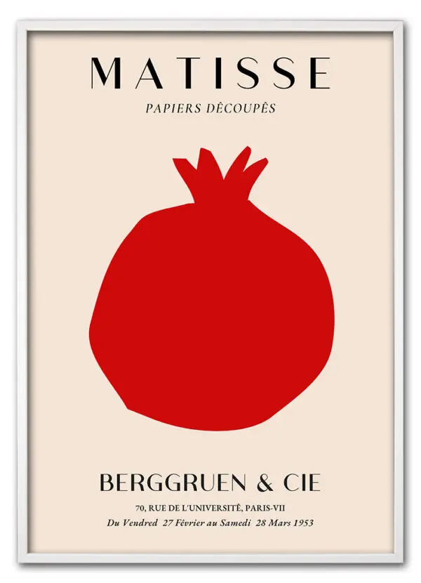 Matisse Fruit Cut Out No. 02 (Pomegranate) Hvid