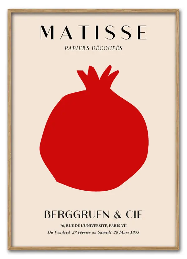 Matisse Fruit Cut Out No. 02 (Pomegranate) Massiv Eg