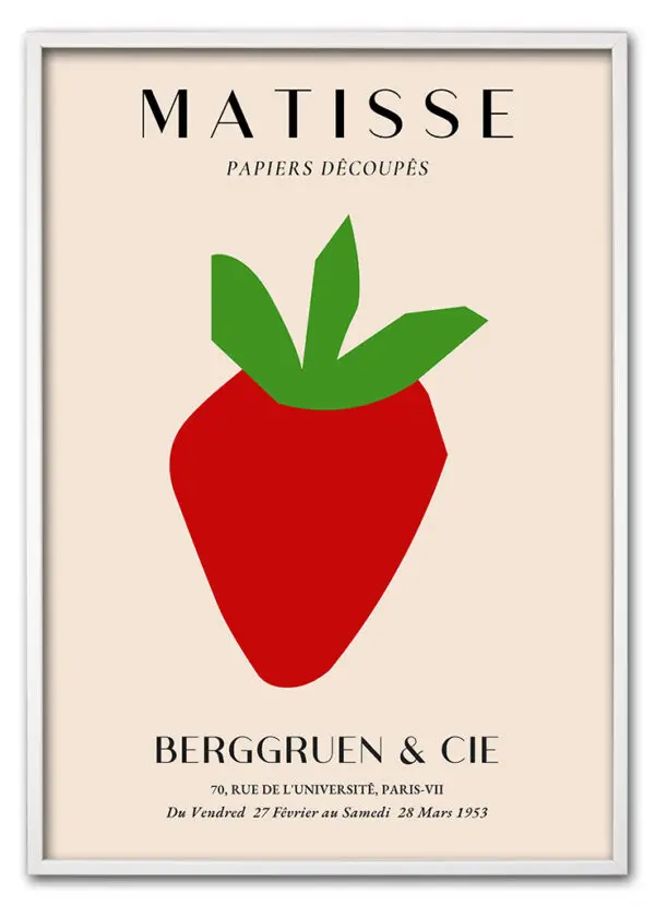 Matisse Fruit Cut Out No. 03 (Strawberry) Hvid