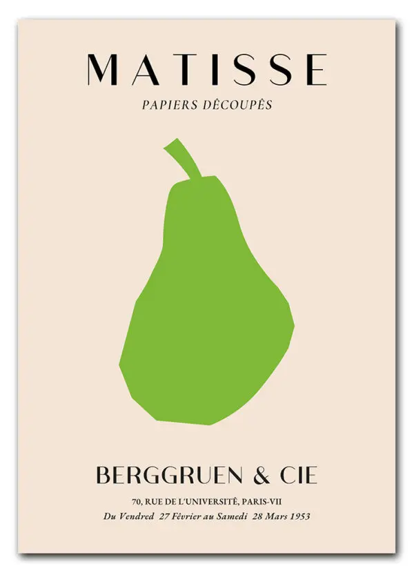 Matisse Fruit Cut Out No. 04 (Pear) Plakat