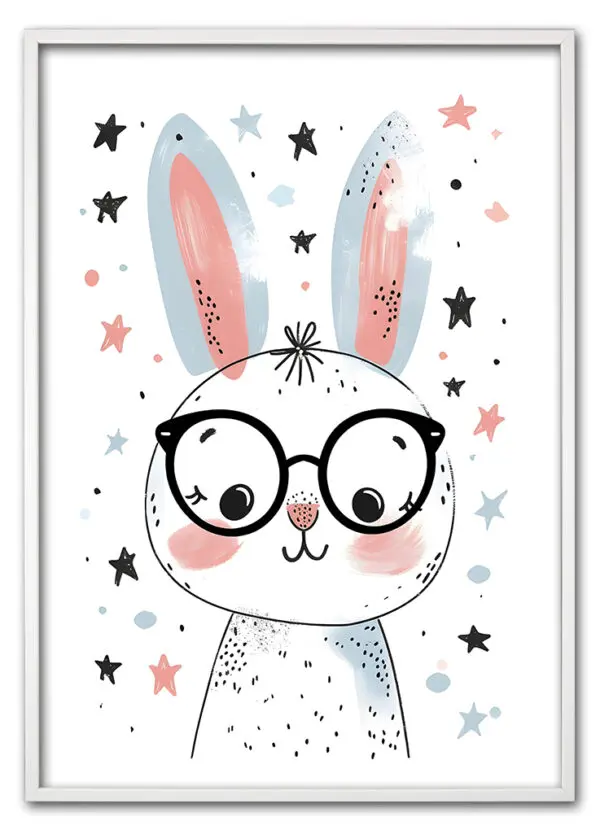 Nerdy Bunny Hvid