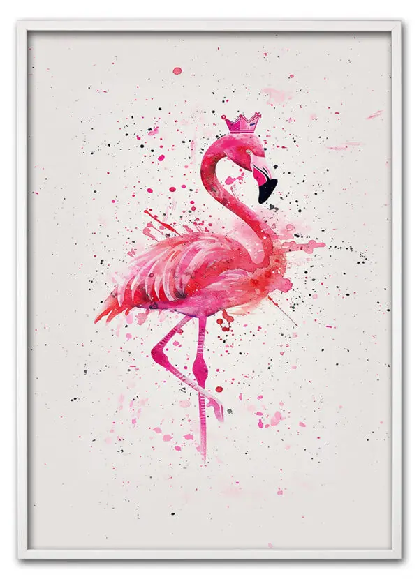 Pink Flamingo Hvid