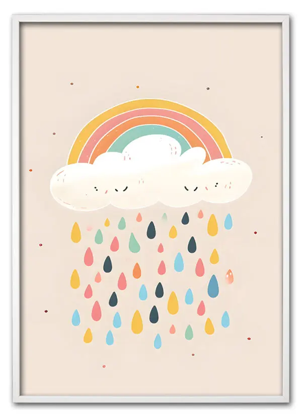 Rainbow Rain Hvid