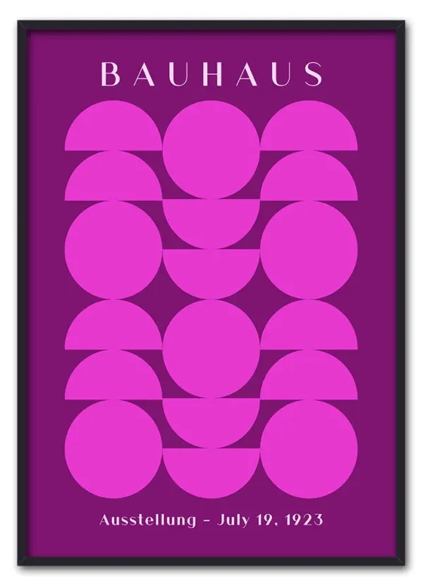 Bauhaus Circles Pink Sort