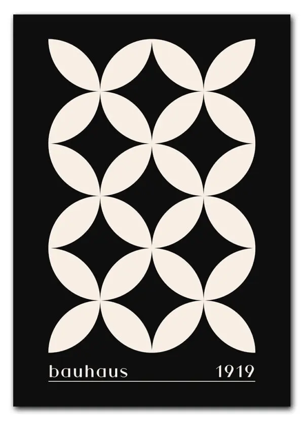 Bauhaus Cross Pattern – Black Edition Plakat