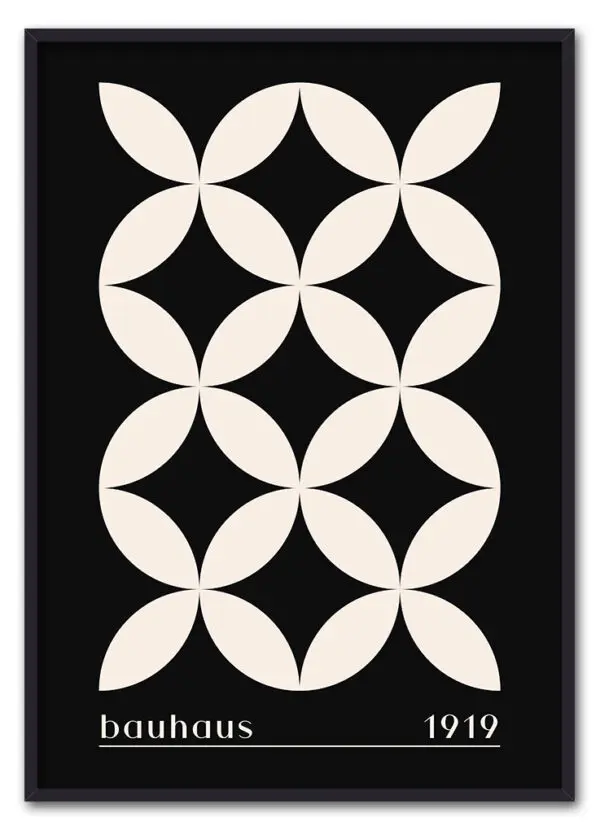 Bauhaus Cross Pattern – Black Edition Sort