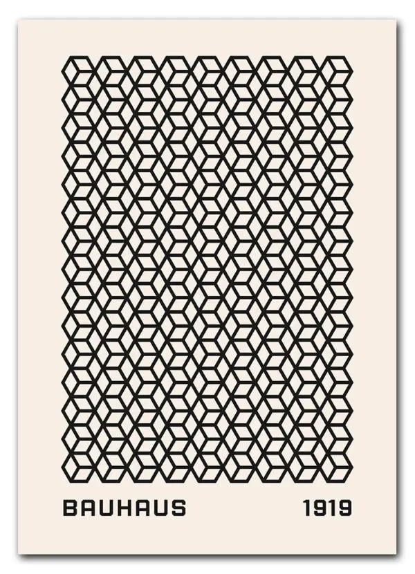 Bauhaus Geometric Mesh Plakat