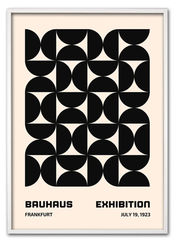 Bauhaus Pattern Grid – Black Hvid