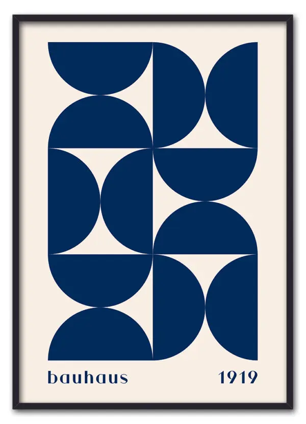 Bauhaus Pattern Grid – Blue Edition Sort