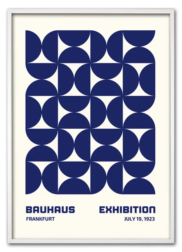 Bauhaus Repeats No. 01 – Blue Hvid