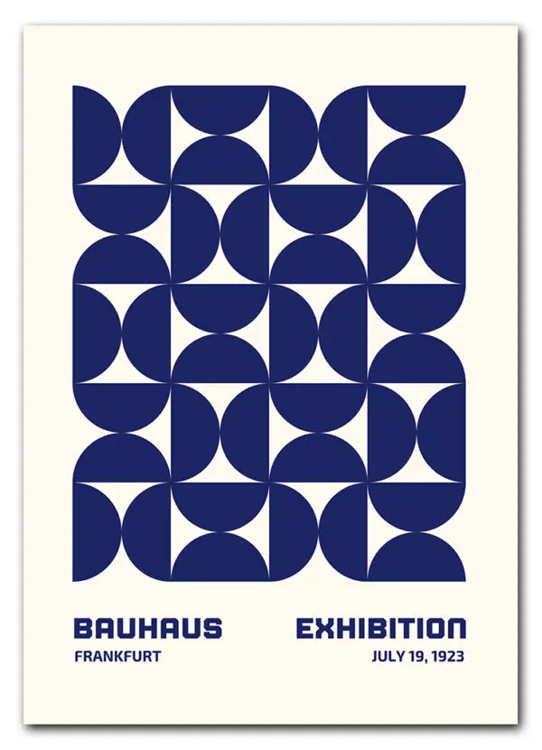 Bauhaus Repeats No. 01 – Blue Plakat