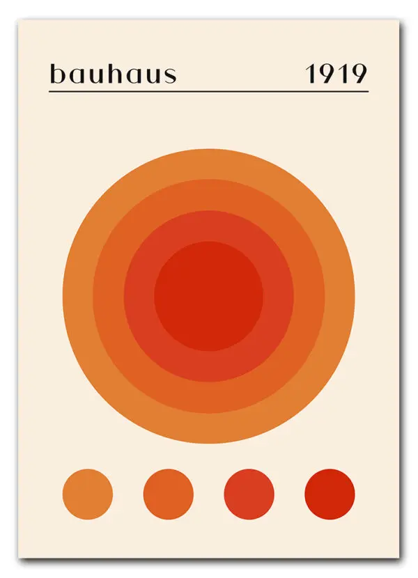 Bauhaus Spectrum Orange Plakat