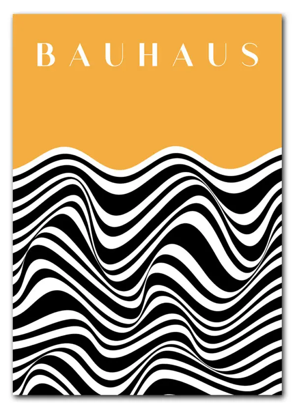 Bauhaus Waveform No. 01 – Mustard Plakat