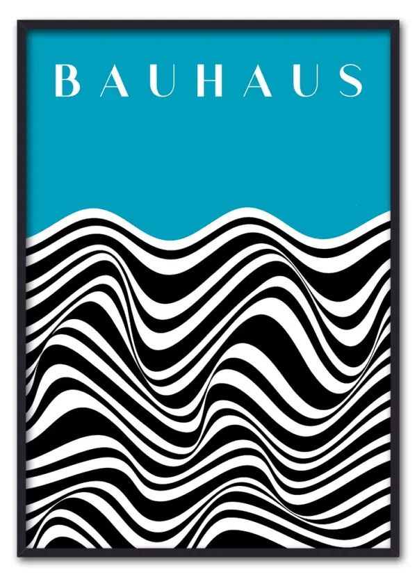 Bauhaus Waveform No. 02 – Cyan Sort
