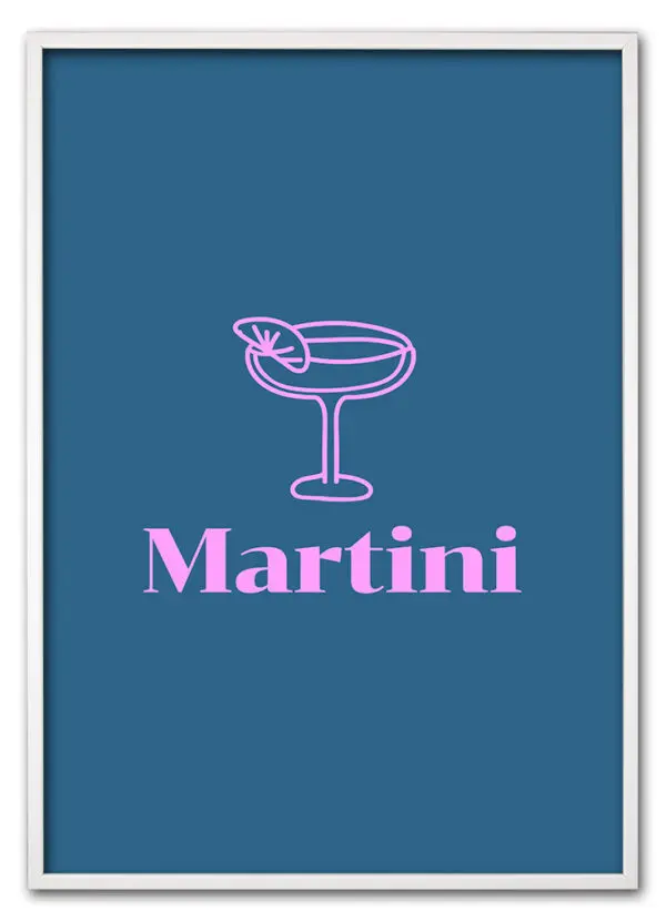 Martini in Blue Hvid
