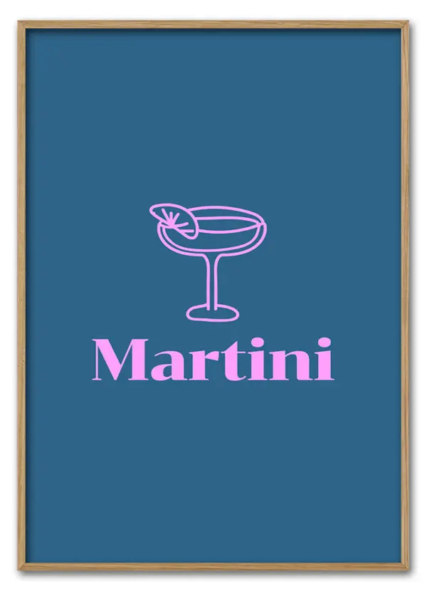 Martini in Blue Massiv Eg
